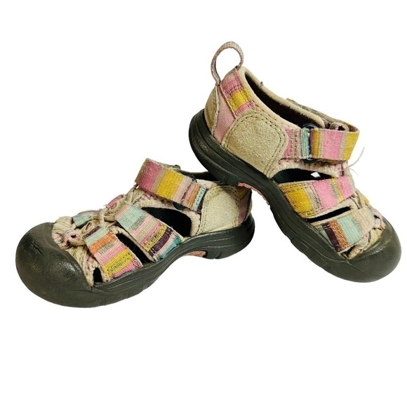 Keen Venice H2 Toddler Girls Pink Striped Pastel Water Sandals Size 6 - Picture 6 of 10
